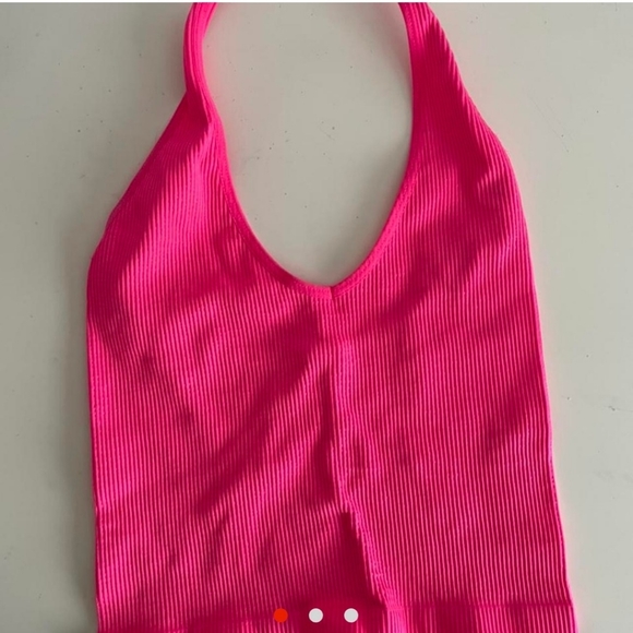 UO Out From Under Barbie Pink Halter Top - Picture 1 of 4
